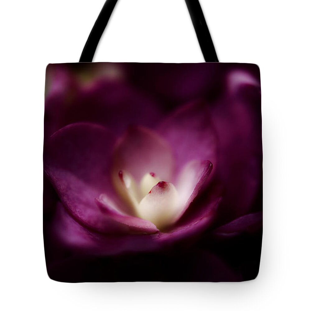 Hydrangea Tote Bag featuring the photograph Secrets Within by Michael Eingle
