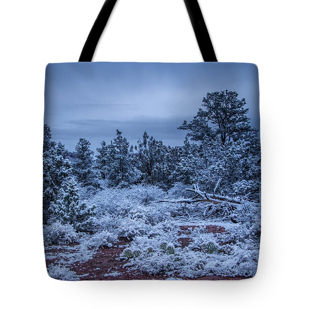 Sedona Tote Bag featuring the photograph Sedona in Winter 07 by Will Wagner