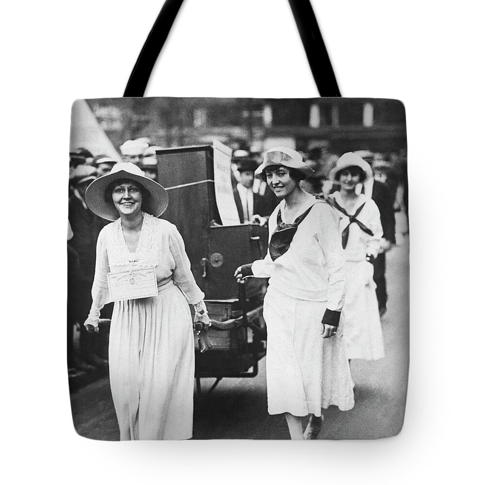 1910s Tote Bag featuring the photograph Selling Songs For The War by Underwood Archives