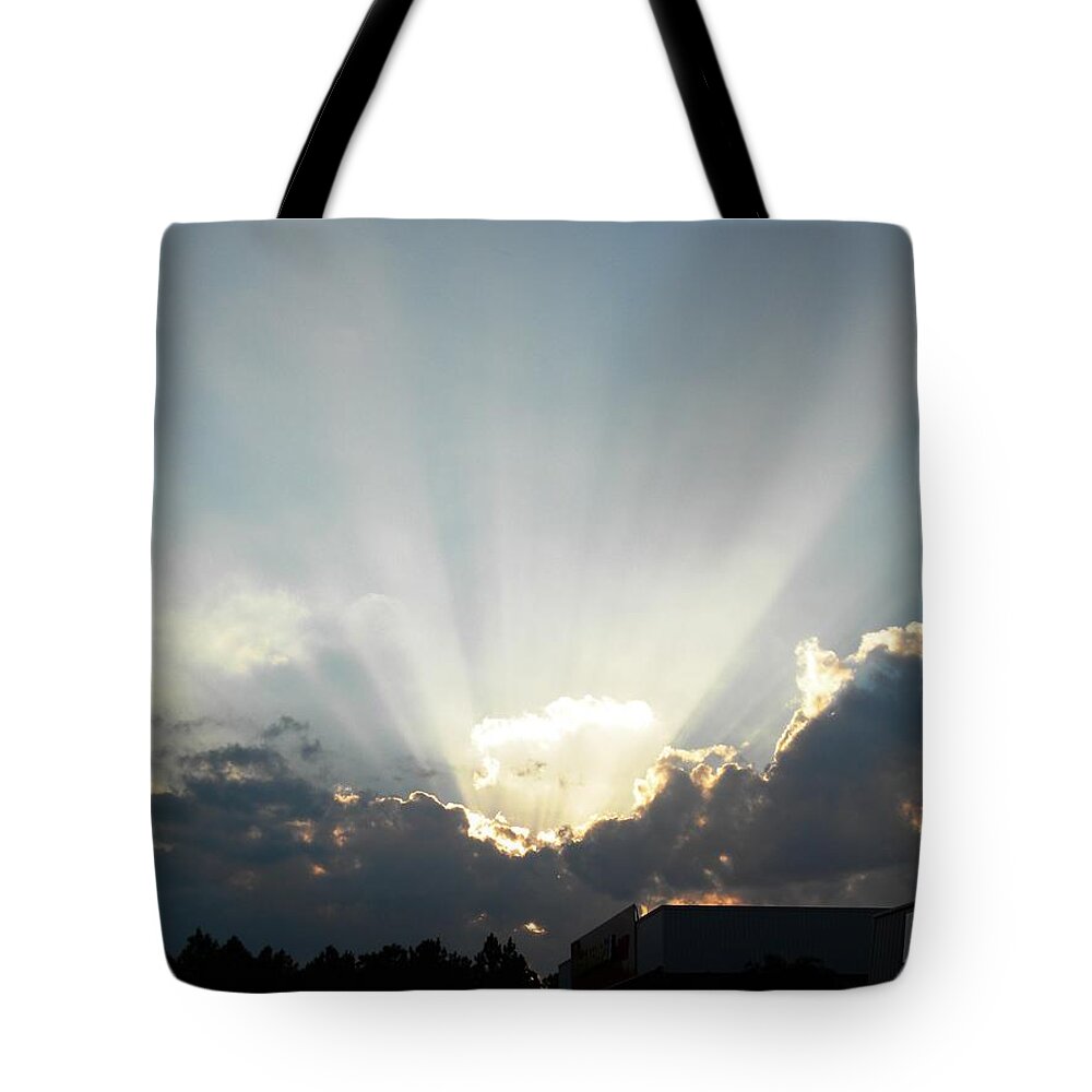 Postcard Tote Bag featuring the digital art All Glory Is His by Matthew Seufer