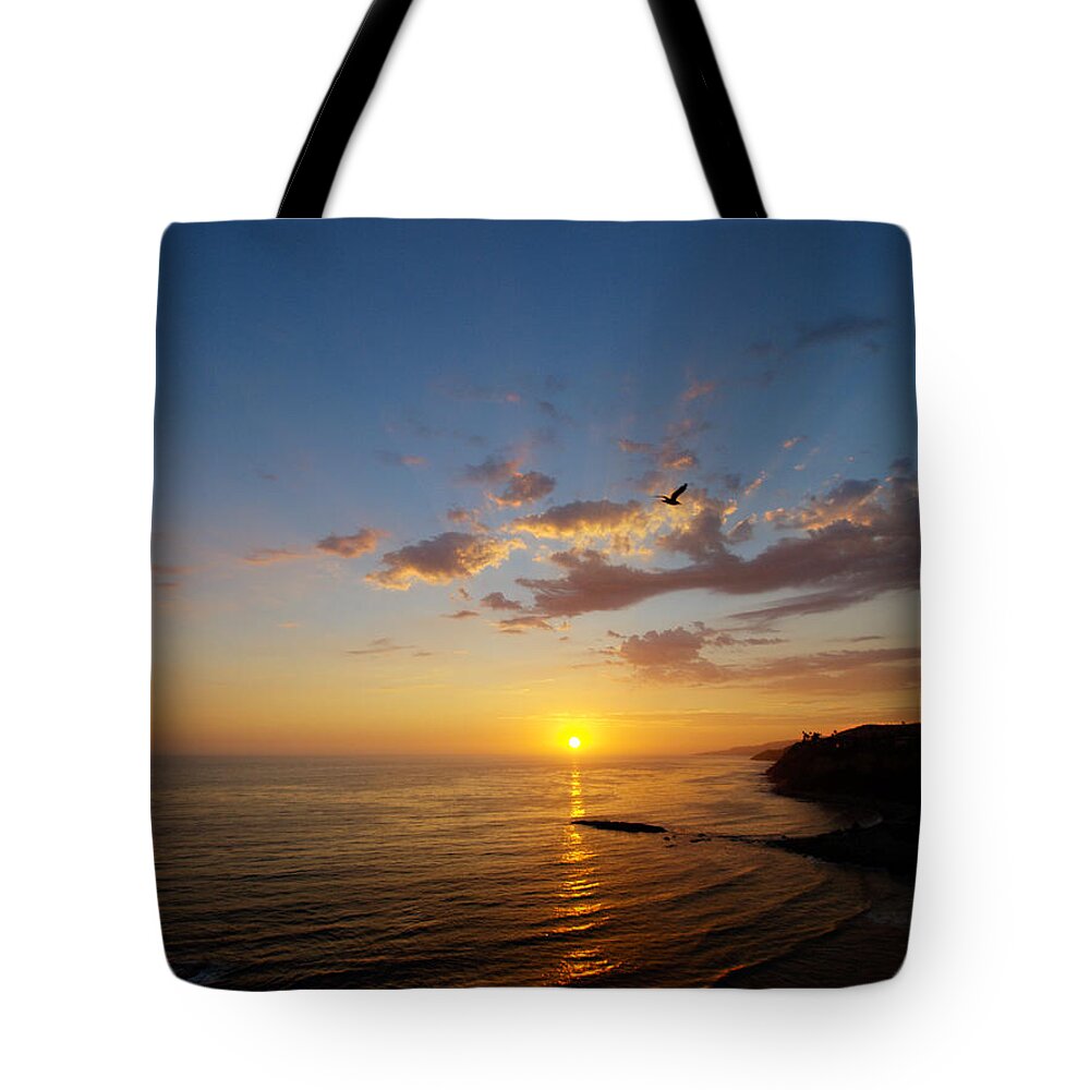 Sunset Tote Bag featuring the photograph September Sunday Sunset by Joe Schofield