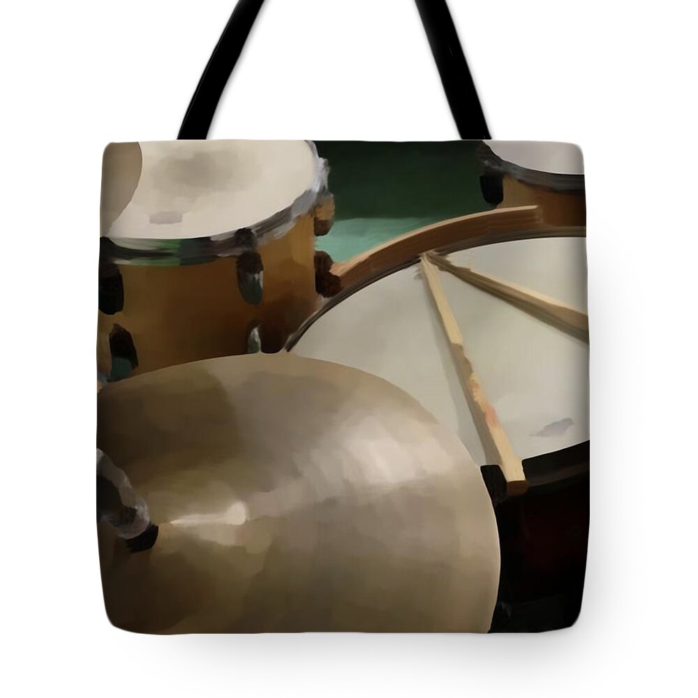 Drum Tote Bag featuring the photograph Set by Photographic Arts And Design Studio
