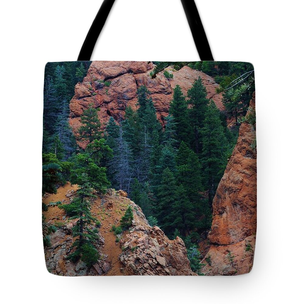 Colorado Tote Bag featuring the photograph Seven Falls Mountain's Colorado by Robert D Brozek