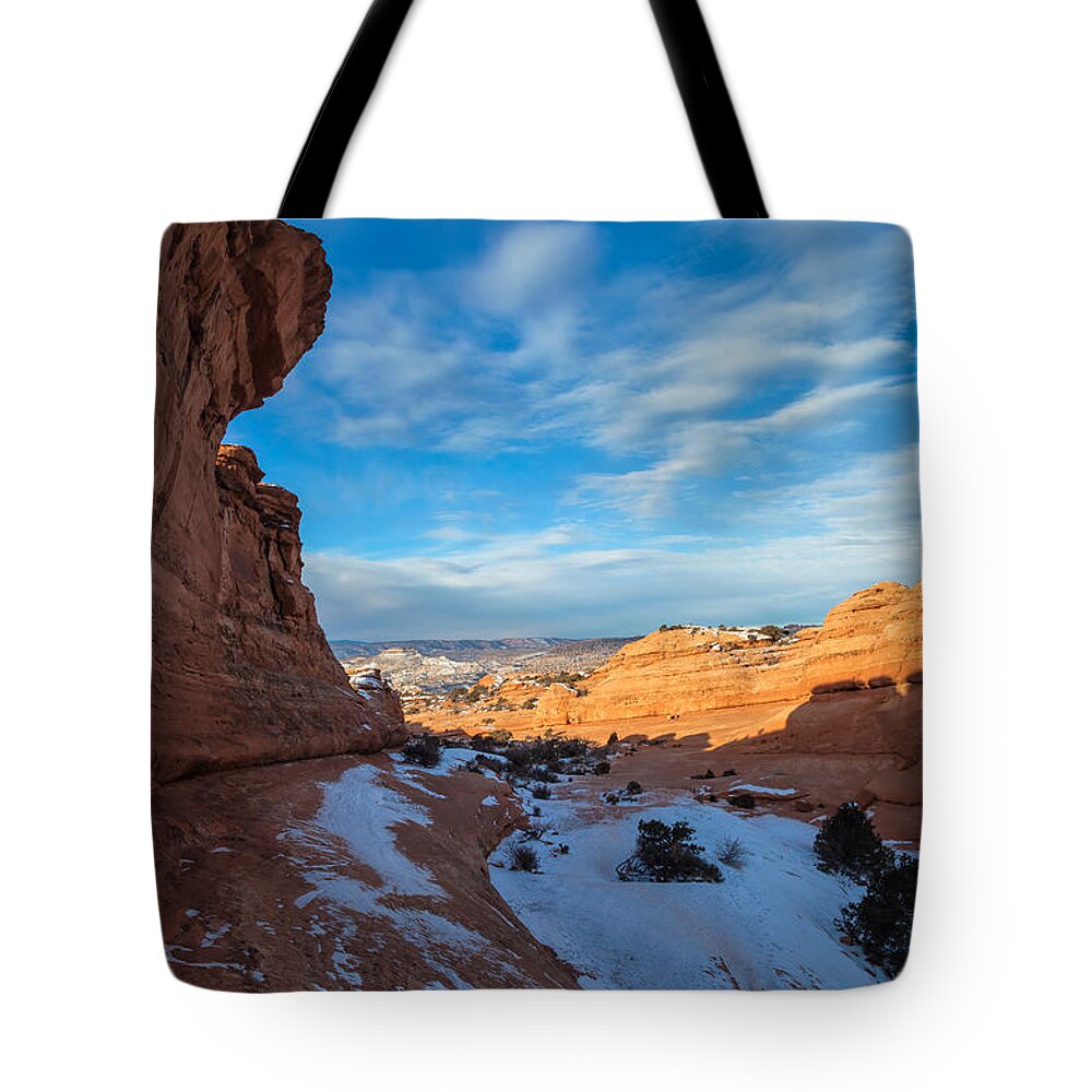 Landscape Tote Bag featuring the photograph Shadow and Light by Jonathan Nguyen