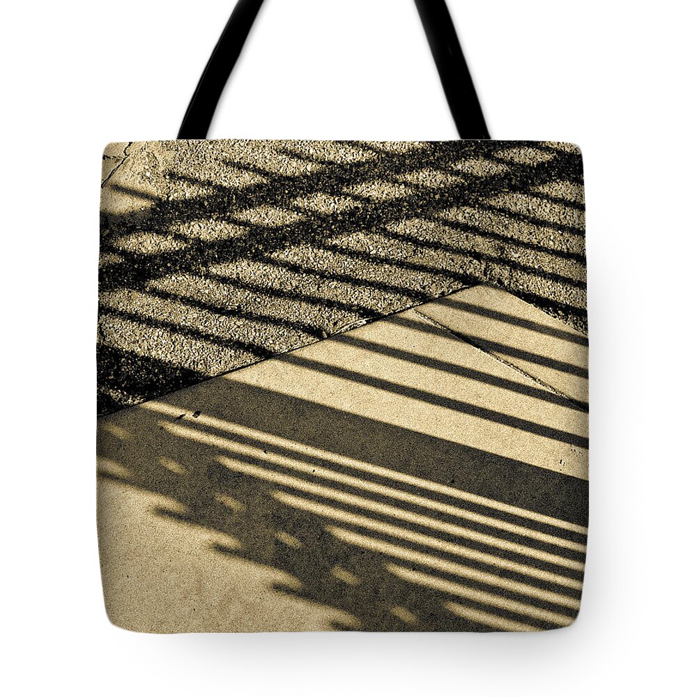 Abstract Tote Bag featuring the photograph Shadow No.105 by Fei A
