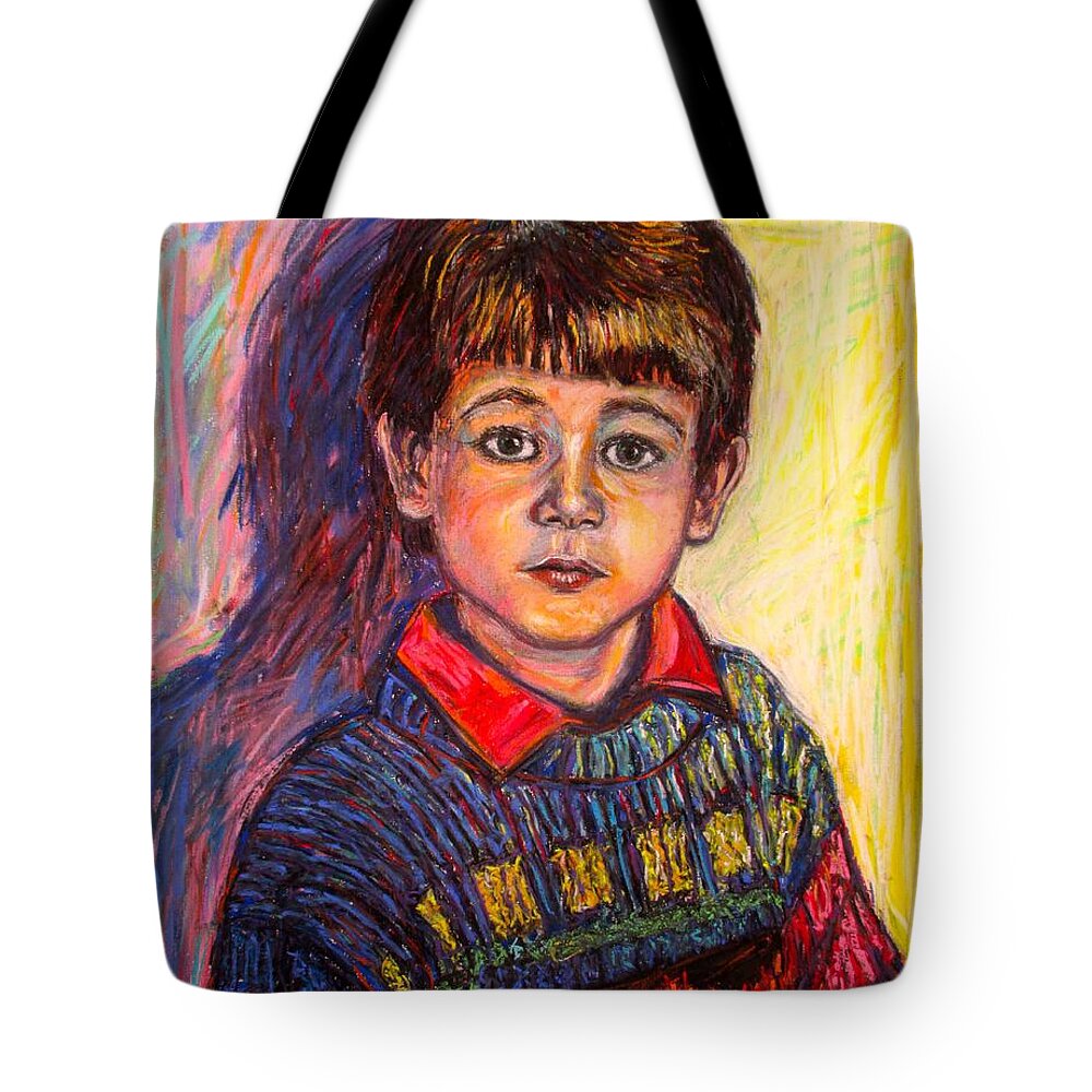 Child Tote Bag featuring the painting Shadow of Things to Come by Kendall Kessler