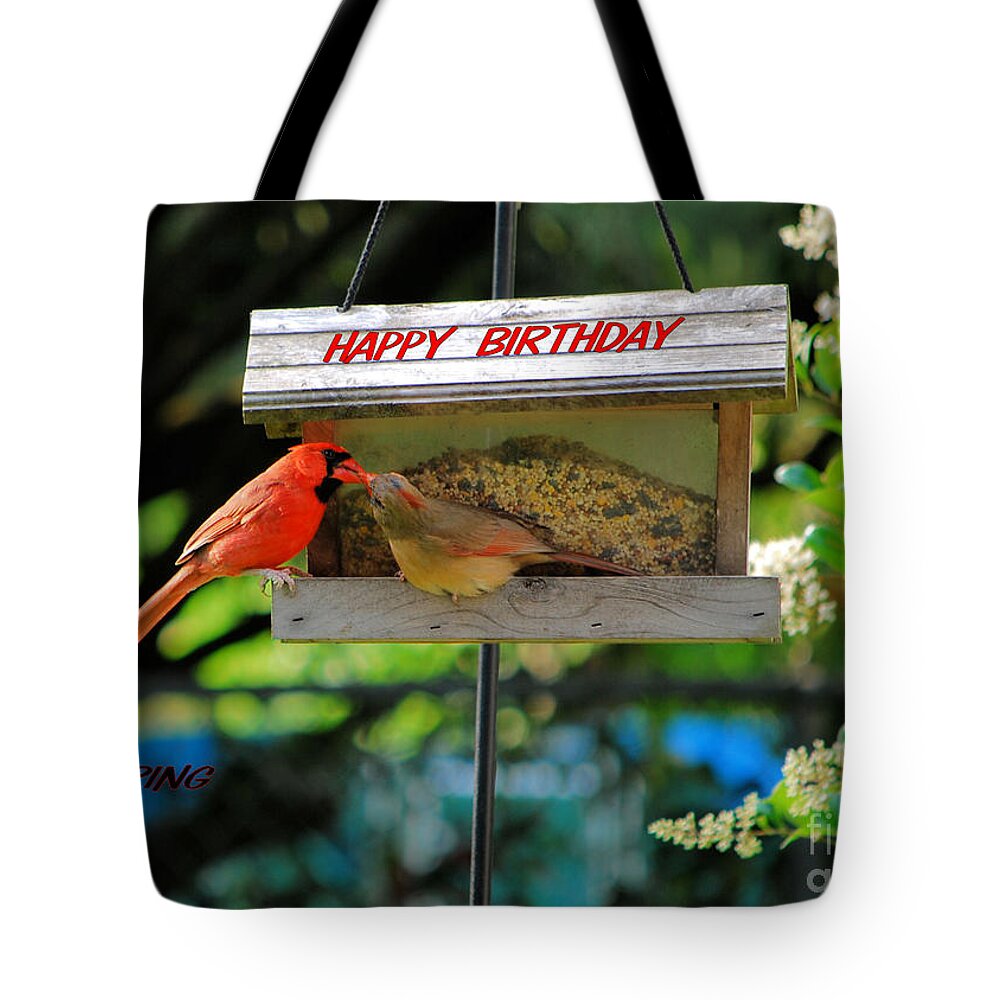 Greeting Card Tote Bag featuring the photograph Sharing by Bob Sample