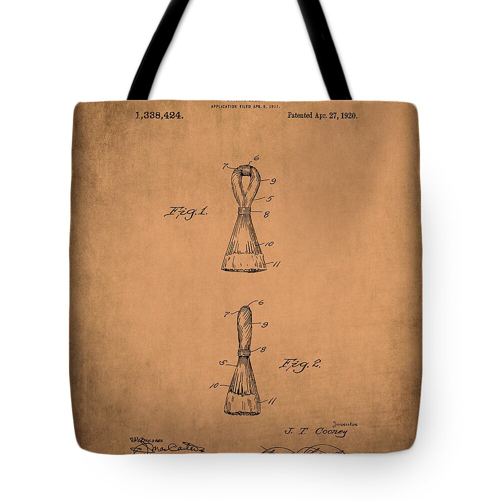 1920 Tote Bag featuring the digital art Shaving Brush1920 Cooney ANTQ2 by Lesa Fine