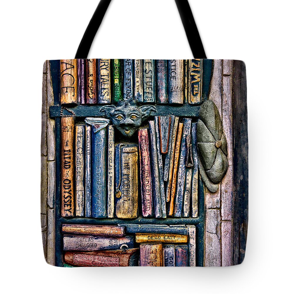 Books Tote Bag featuring the photograph Shelved - 1 by Christopher Holmes