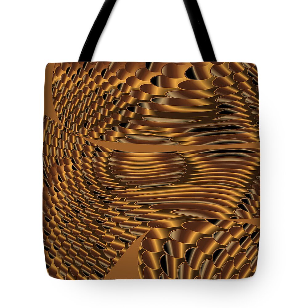 Abstract Tote Bag featuring the digital art Shifting Shoals by Judi Suni Hall