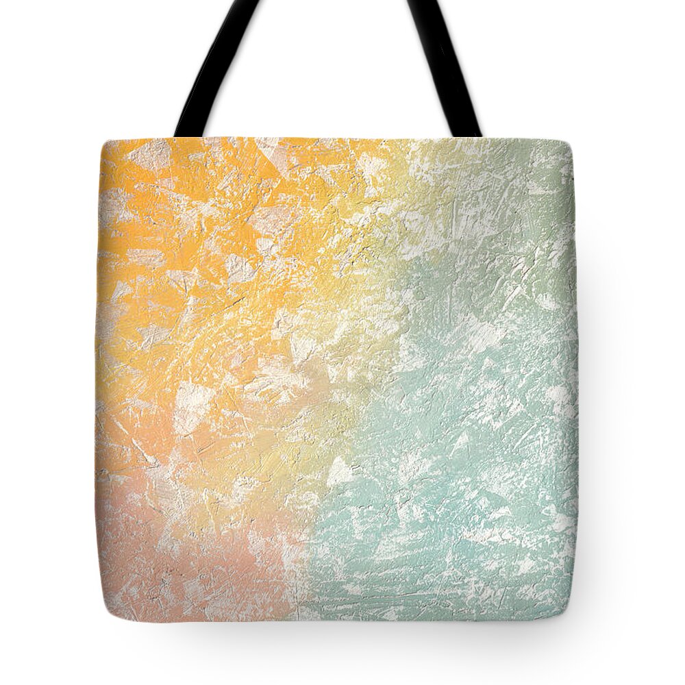 Sky Tote Bag featuring the painting Shimmering Pastels 2 by Linda Bailey