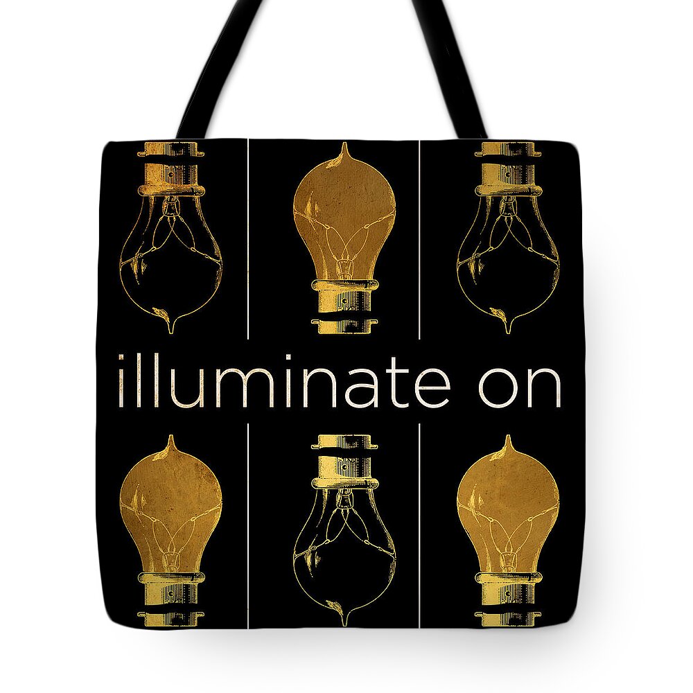 Shine Tote Bag featuring the digital art Shine and Illuminate II by South Social Studio