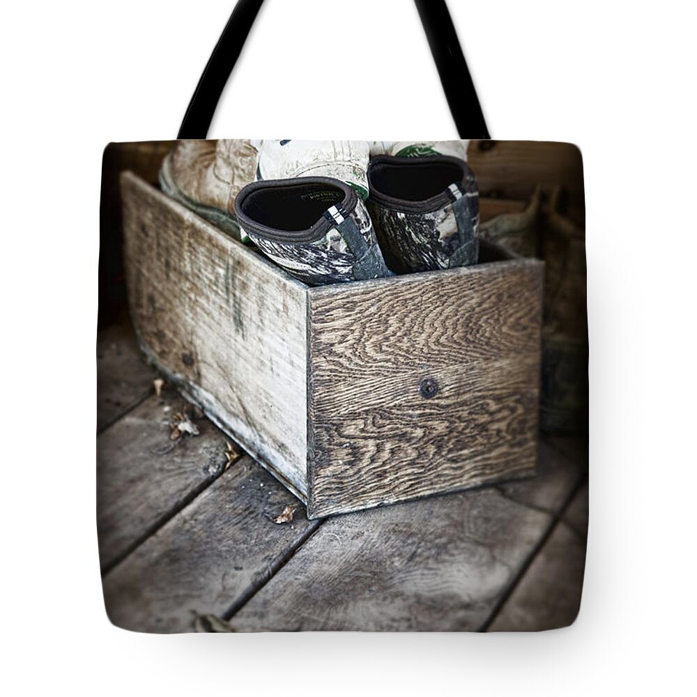 Apparel Tote Bag featuring the photograph Shoebox Still Life by Tom Mc Nemar