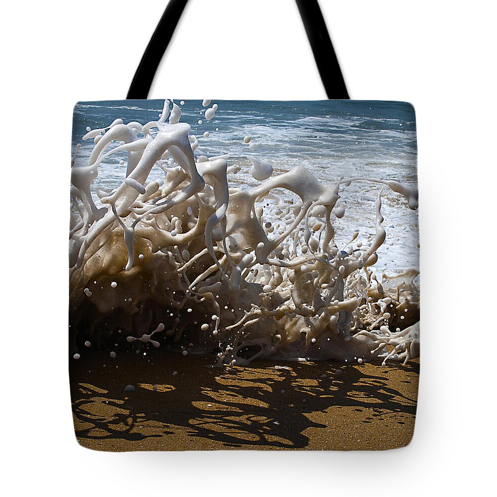 Surf Tote Bag featuring the photograph Shorebreak - The Wedge by Joe Schofield