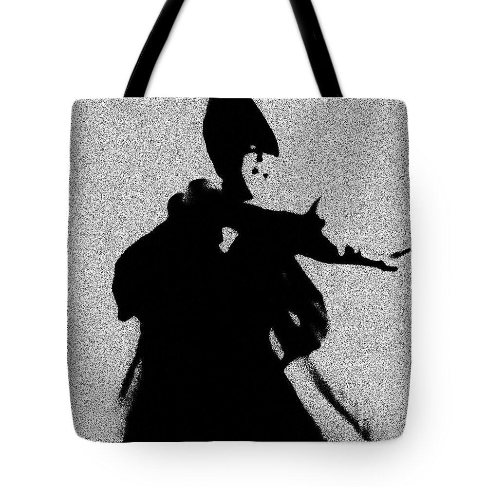 Black Tote Bag featuring the photograph Shrill Static by Jessica S