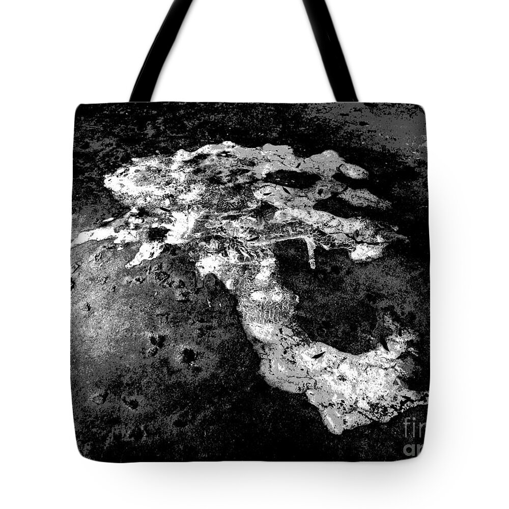 Skull Tote Bag featuring the photograph Sidewalk Skull by Kelly Holm