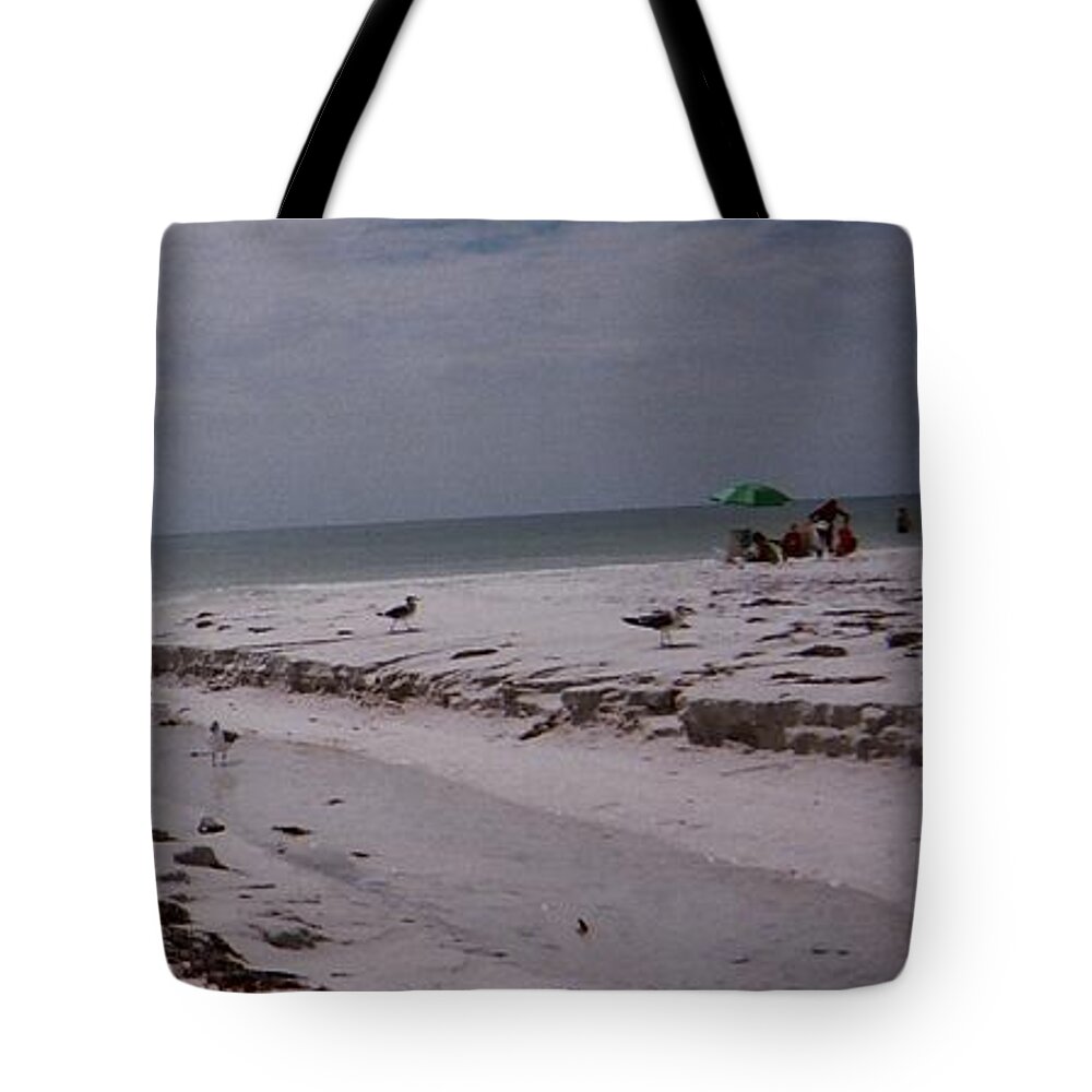 White Sand Tote Bag featuring the photograph Siesta Key by Suzanne Berthier