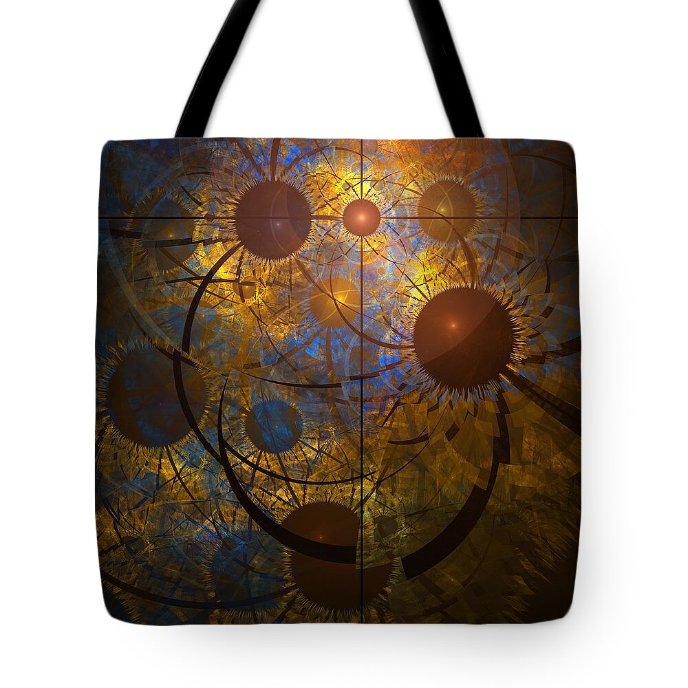 Fractal Tote Bag featuring the digital art Signs in the Heavens by Lyle Hatch