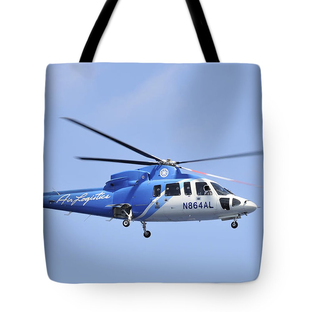 Helicopter Tote Bag featuring the photograph Sikorsky S-76c by Bradford Martin