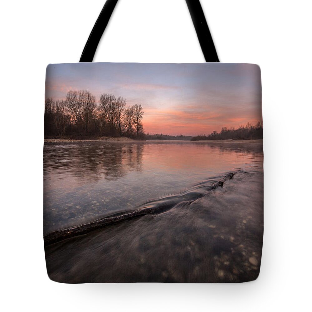 Landscape Tote Bag featuring the photograph Silent river by Davorin Mance