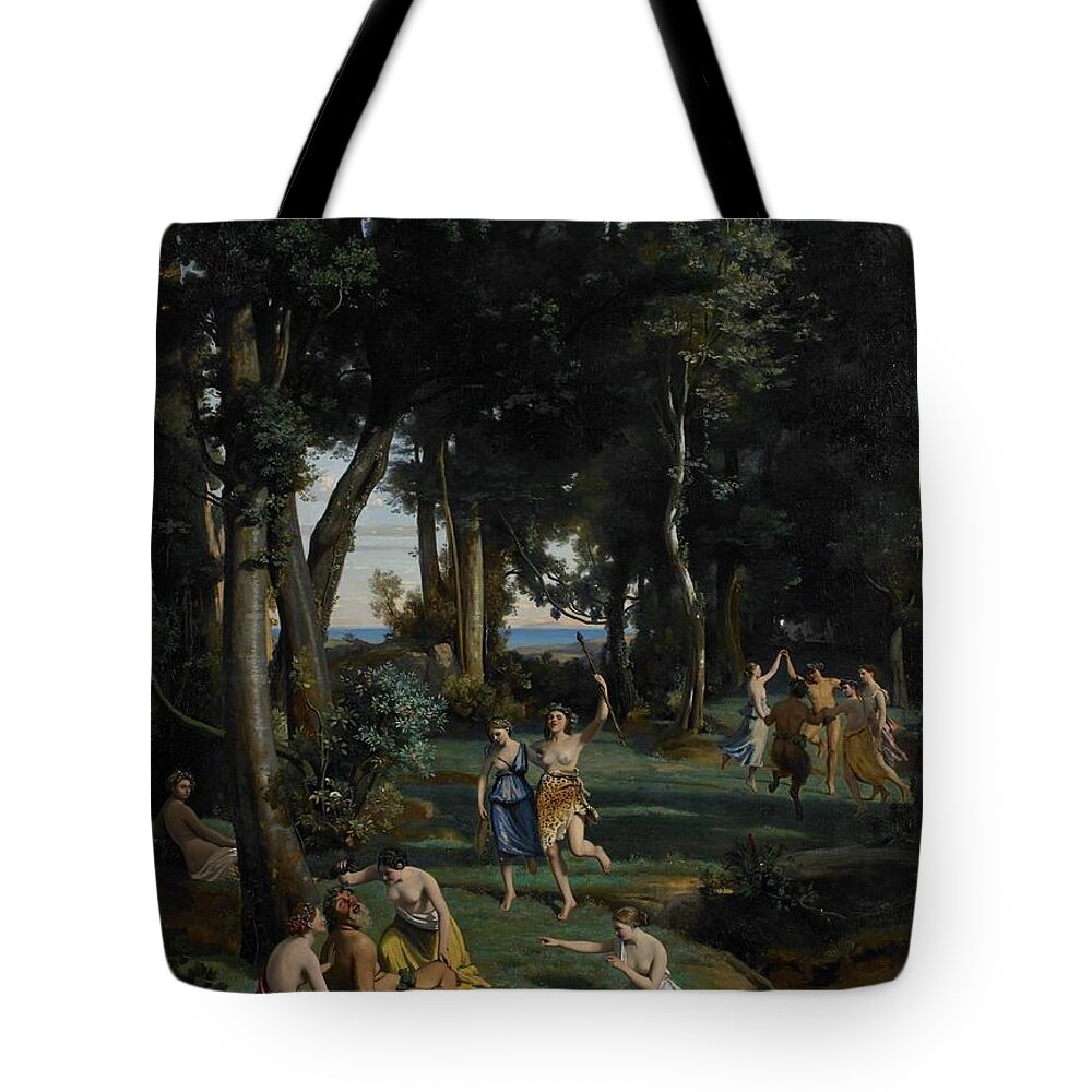 God Goddess Goddesses Landscape Idyllic Stream Idyll Courting Courtship Paintings Tote Bags