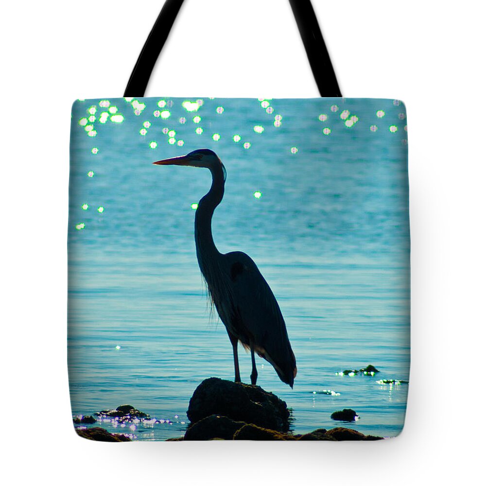 Heron Tote Bag featuring the photograph Silhouette by Stephen Whalen