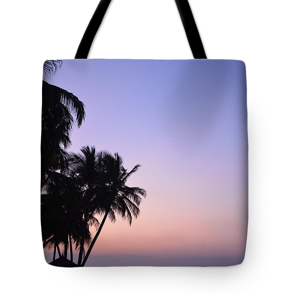 Rangali Island Tote Bag featuring the photograph Simply Sunset by Corinne Rhode