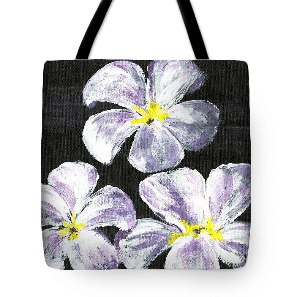 Flowers Tote Bag featuring the painting Singapore Gems 2 by Alice Faber
