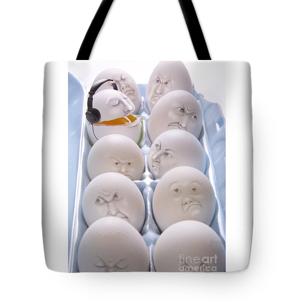 Egg Tote Bag featuring the photograph Singing Egg by Diane Diederich