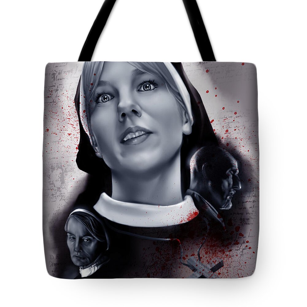 Pete Tote Bag featuring the painting Sister Mary Eunice by Pete Tapang