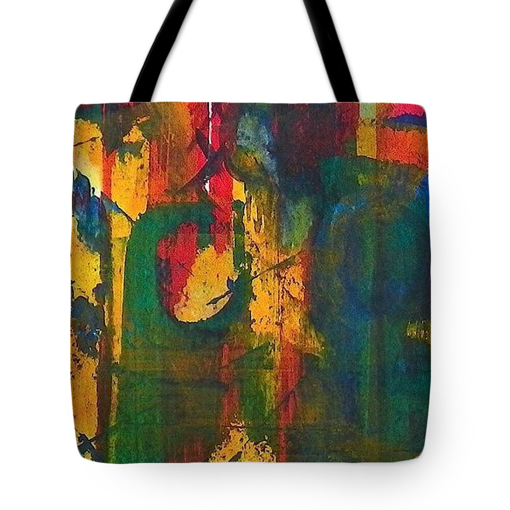 Sisters Tote Bag featuring the painting Sisters by Anna Ruzsan
