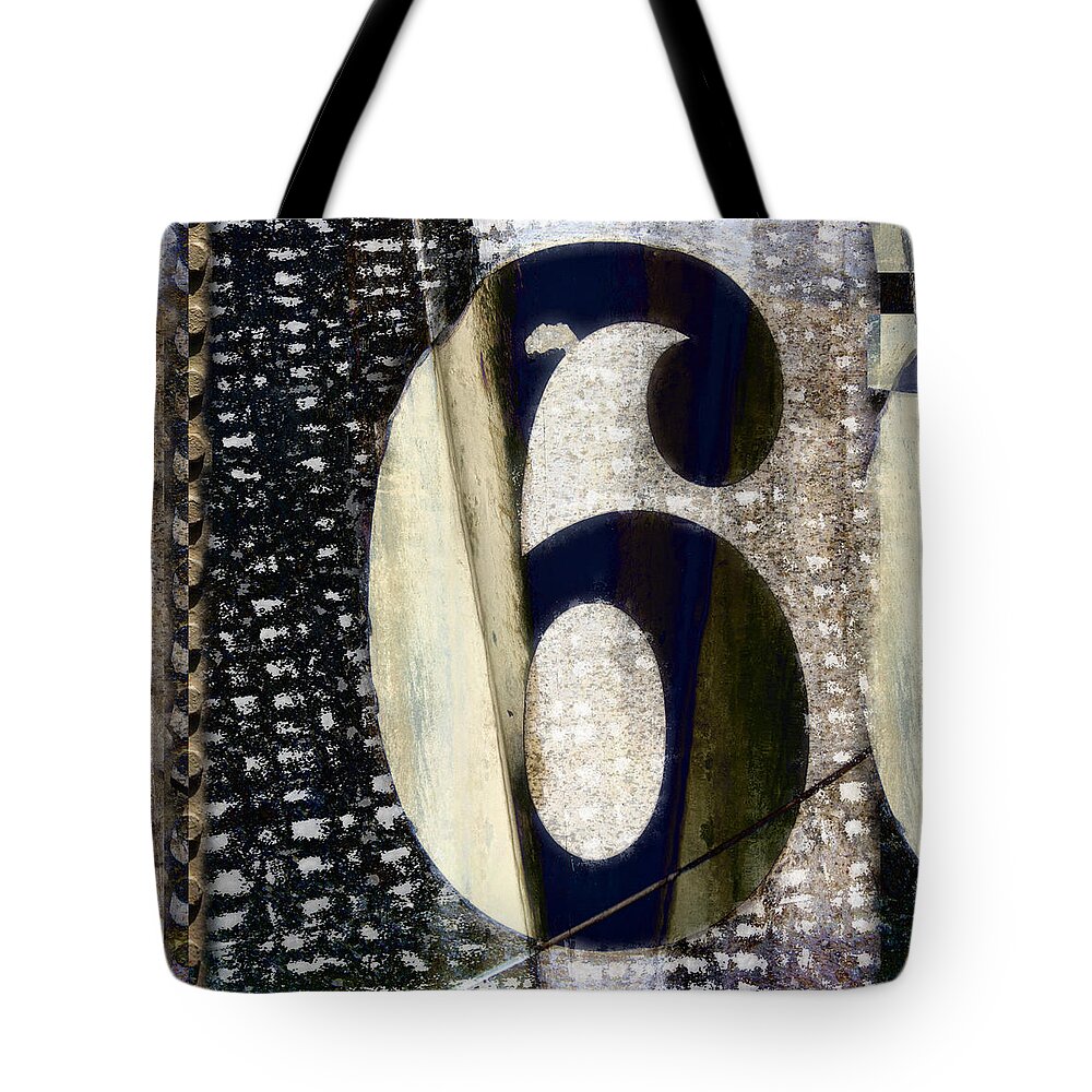 Number Tote Bag featuring the photograph Six on the Line by Carol Leigh