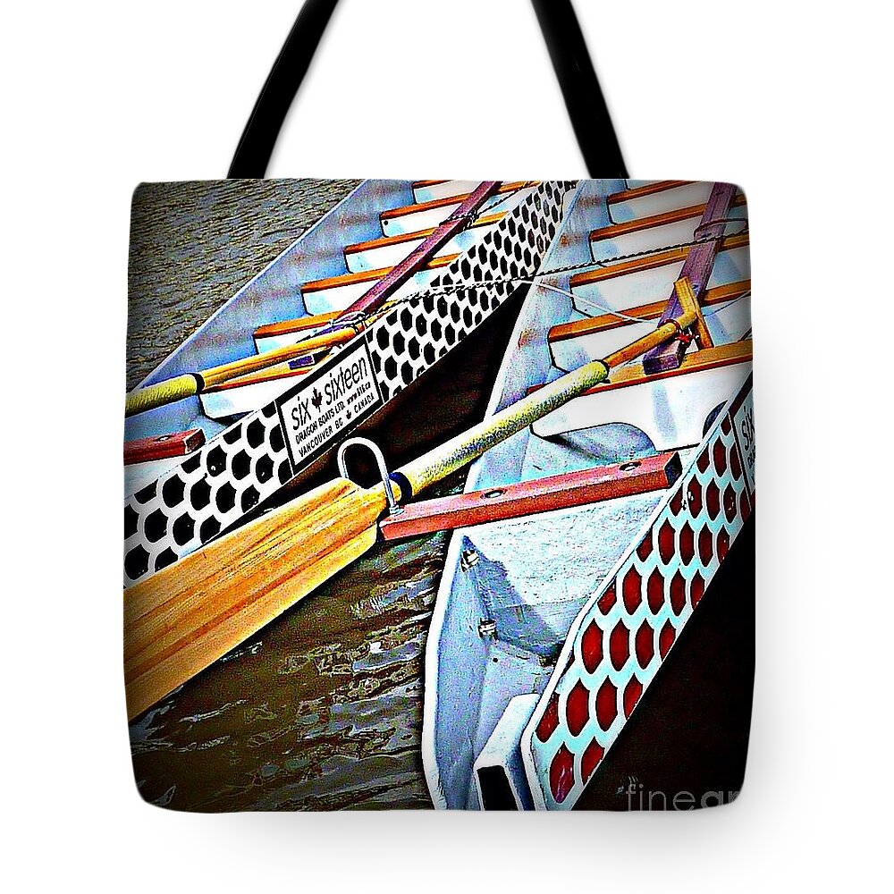 Six Sixteen Dragon Boat Tote Bag featuring the photograph Six Sixteen Dragon Boat by Susan Garren