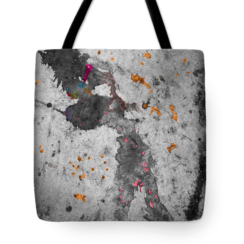 Skid Row Nude In A Storm Tote Bag featuring the photograph Skid Row Nude In A Storm With Color by Kenneth James