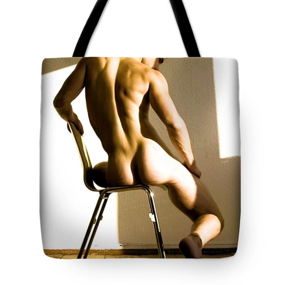 Skin Tote Bag featuring the painting Skin and Shadow by Troy Caperton