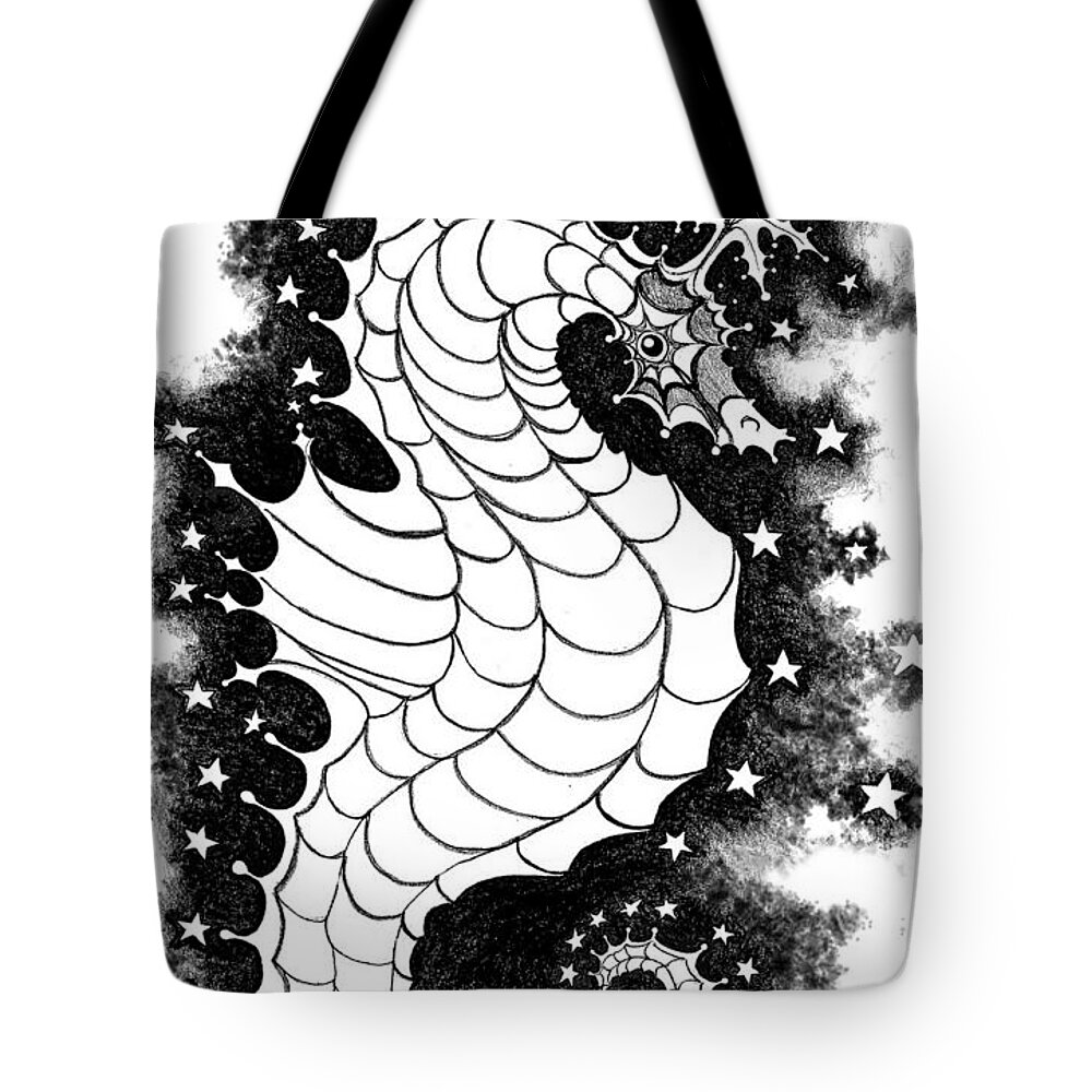 Seahorse Tote Bag featuring the digital art Skyhorse by Carol Jacobs