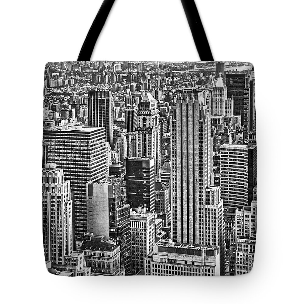 New York Tote Bag featuring the photograph Skyscrapers by Hanny Heim
