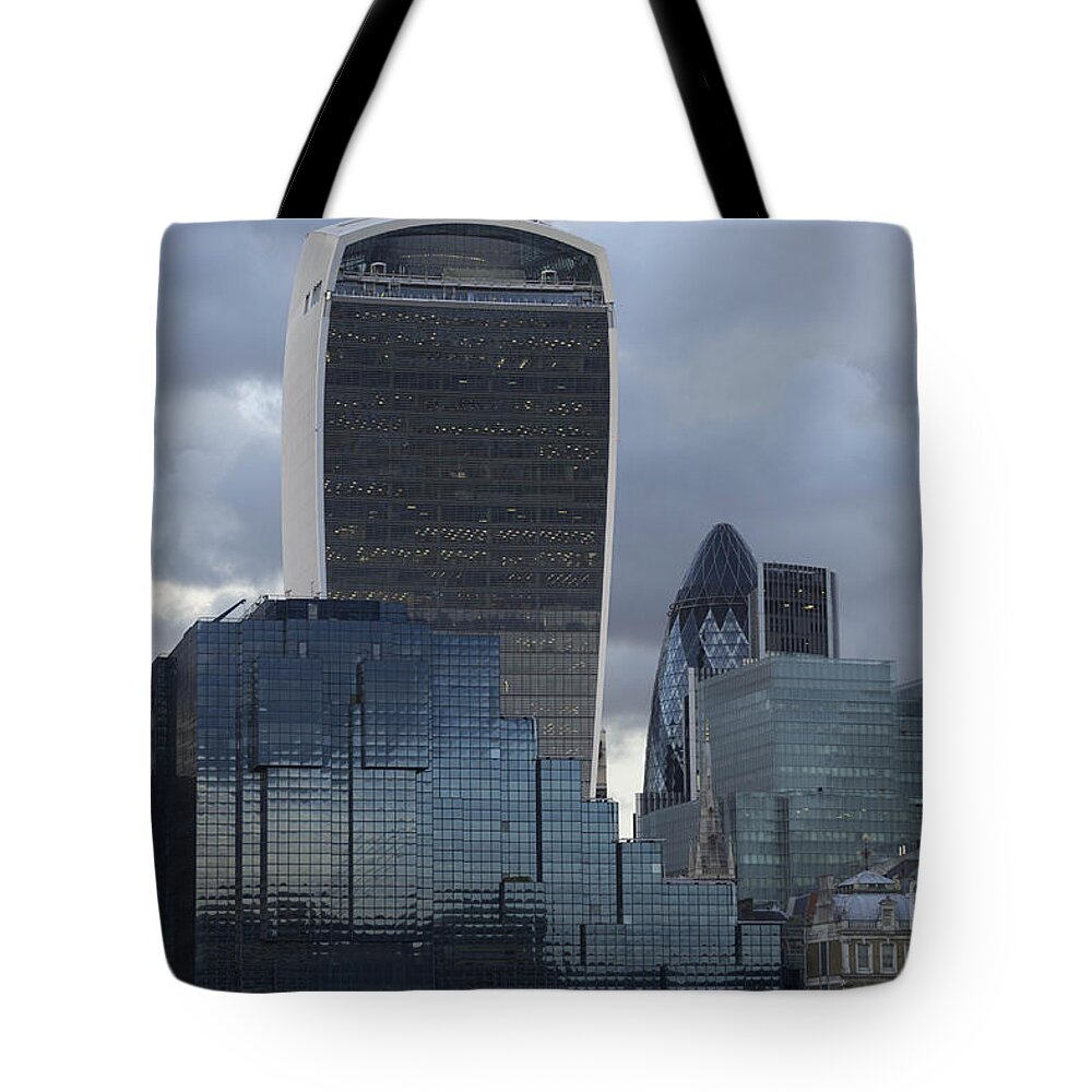England Tote Bag featuring the photograph Skyscrapers by Milena Boeva
