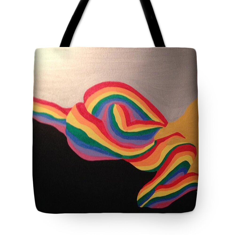 Woman Tote Bag featuring the painting Sleek by Erika Jean Chamberlin