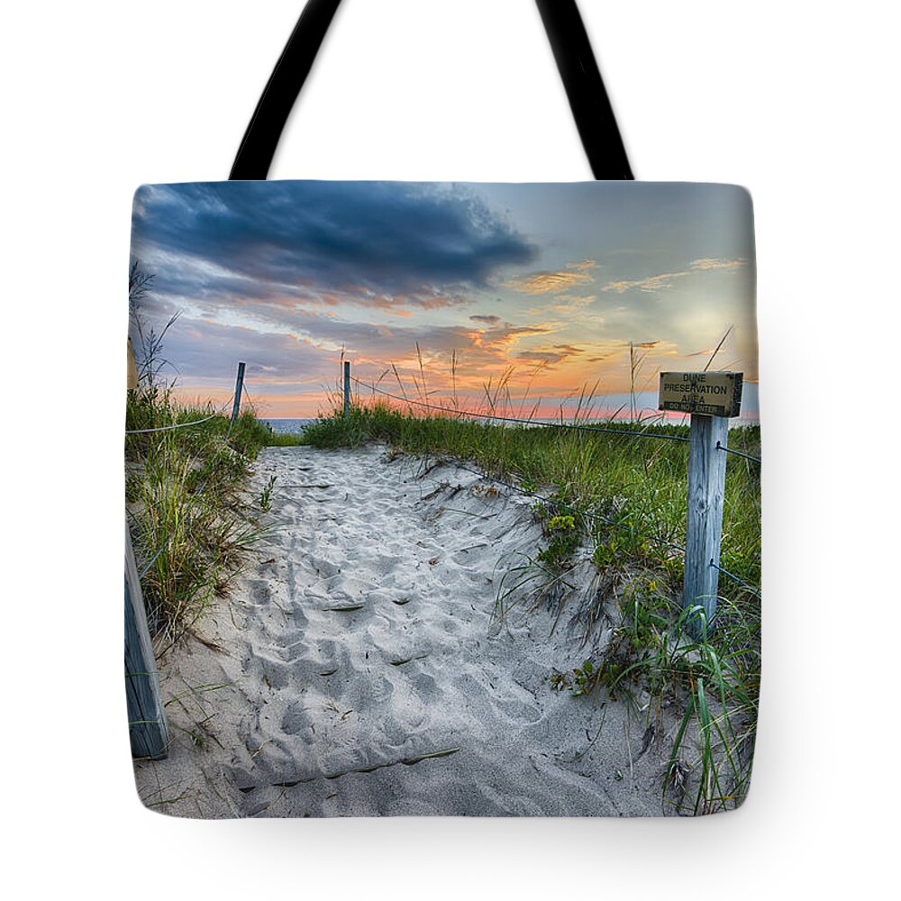 Modern Tote Bag featuring the photograph Sleeping Bear National Lakeshore Sunset by Sebastian Musial