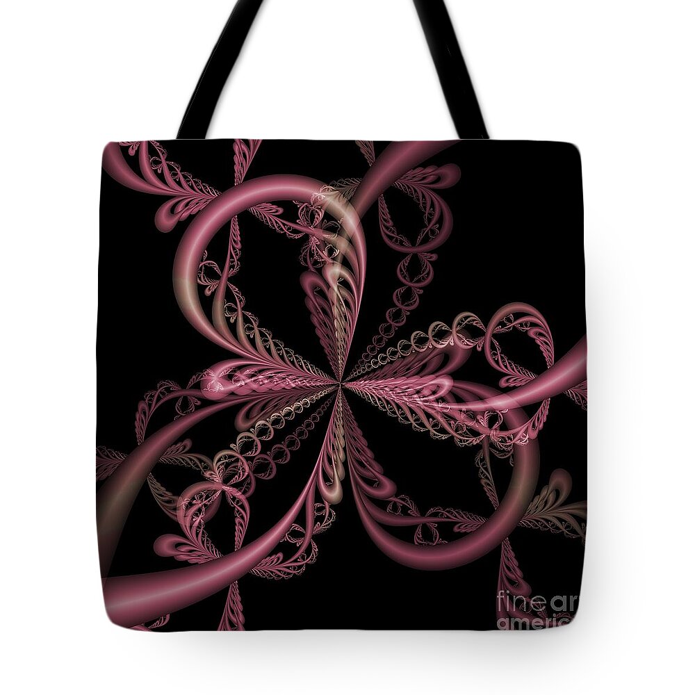 Slip Knot Bouquet 2 Tote Bag featuring the digital art Slip Knot Bouquet 2 by Elizabeth McTaggart