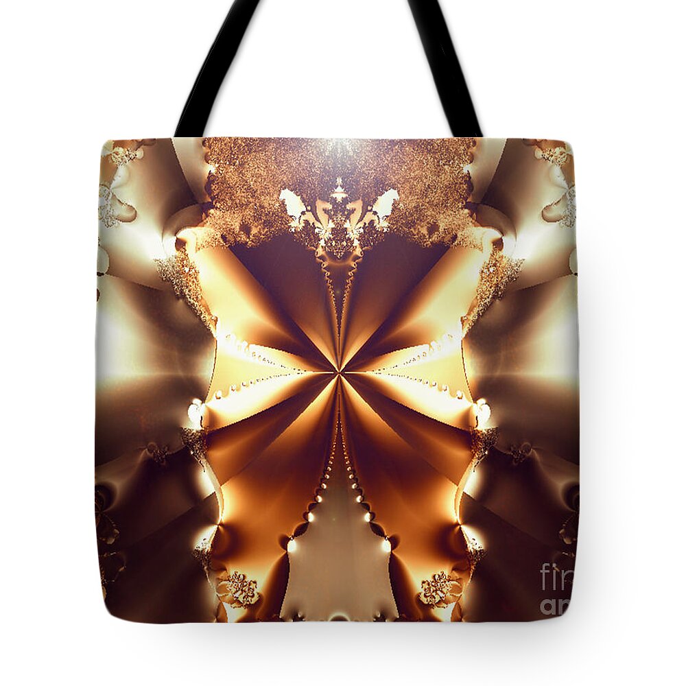 Abstract Tote Bag featuring the digital art Wide Open by Dana Haynes