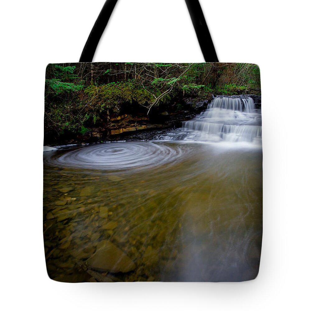 Bush Tote Bag featuring the photograph Small Falls Pool Swirl I by Jakub Sisak