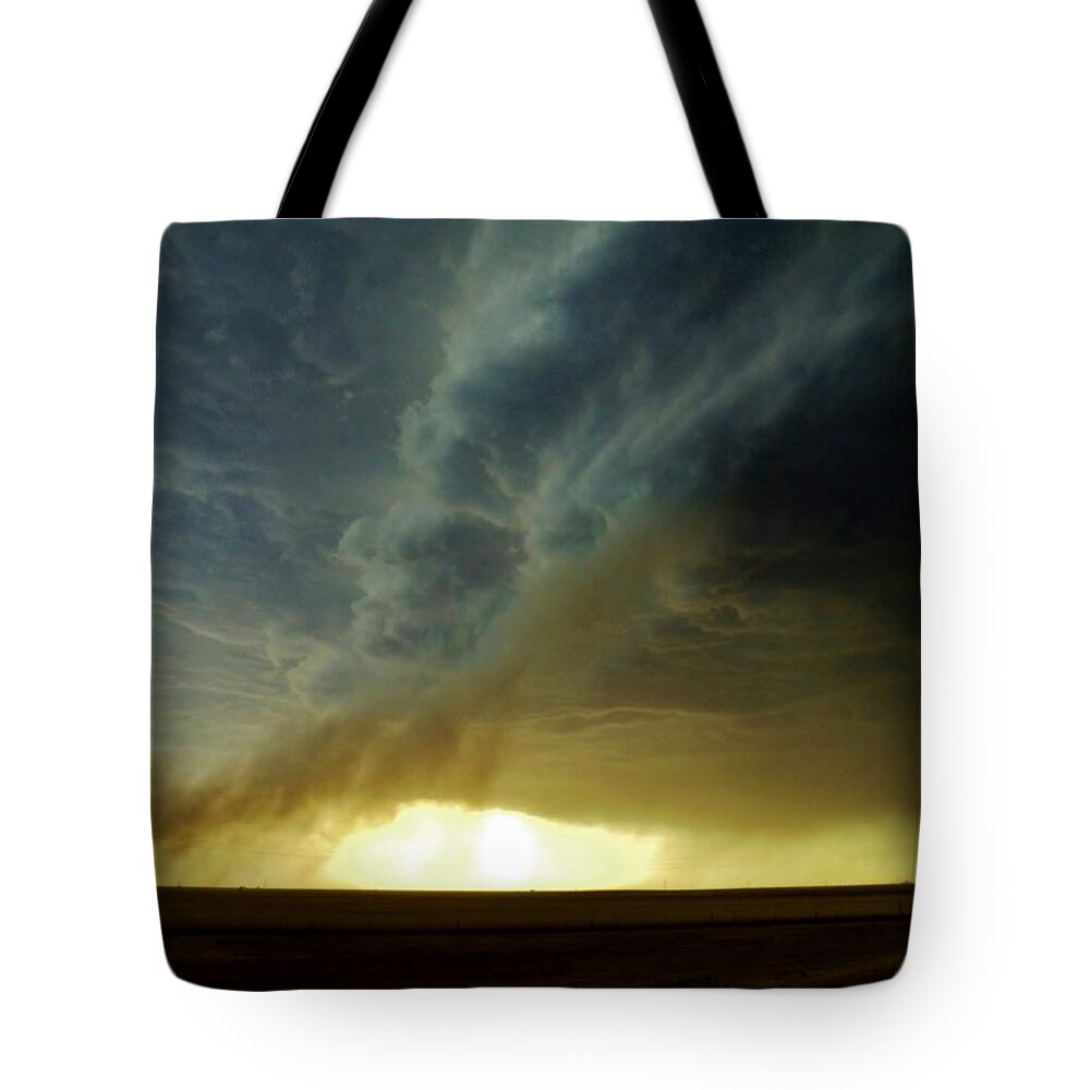 Storm Tote Bag featuring the photograph Smoke and the Supercell by Ed Sweeney