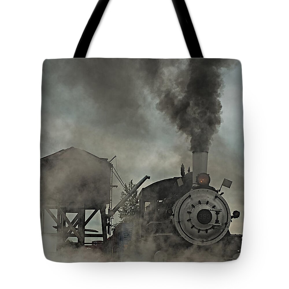 Engine 353 Tote Bag featuring the photograph Smokin Engine 353 by Paul Freidlund