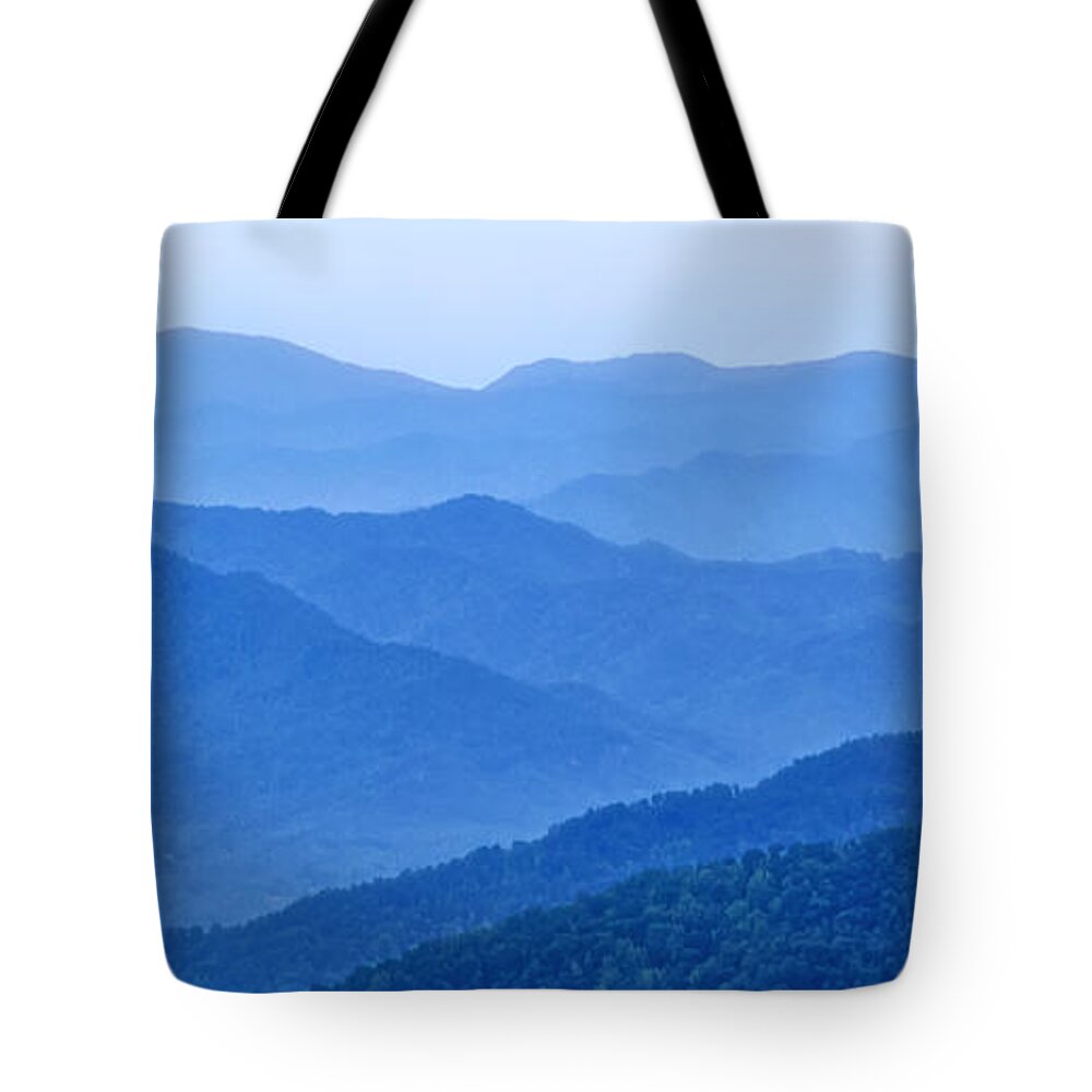 Smoky Mountain Blues Tote Bag featuring the photograph Smoky Mountain Blues by Carolyn Derstine