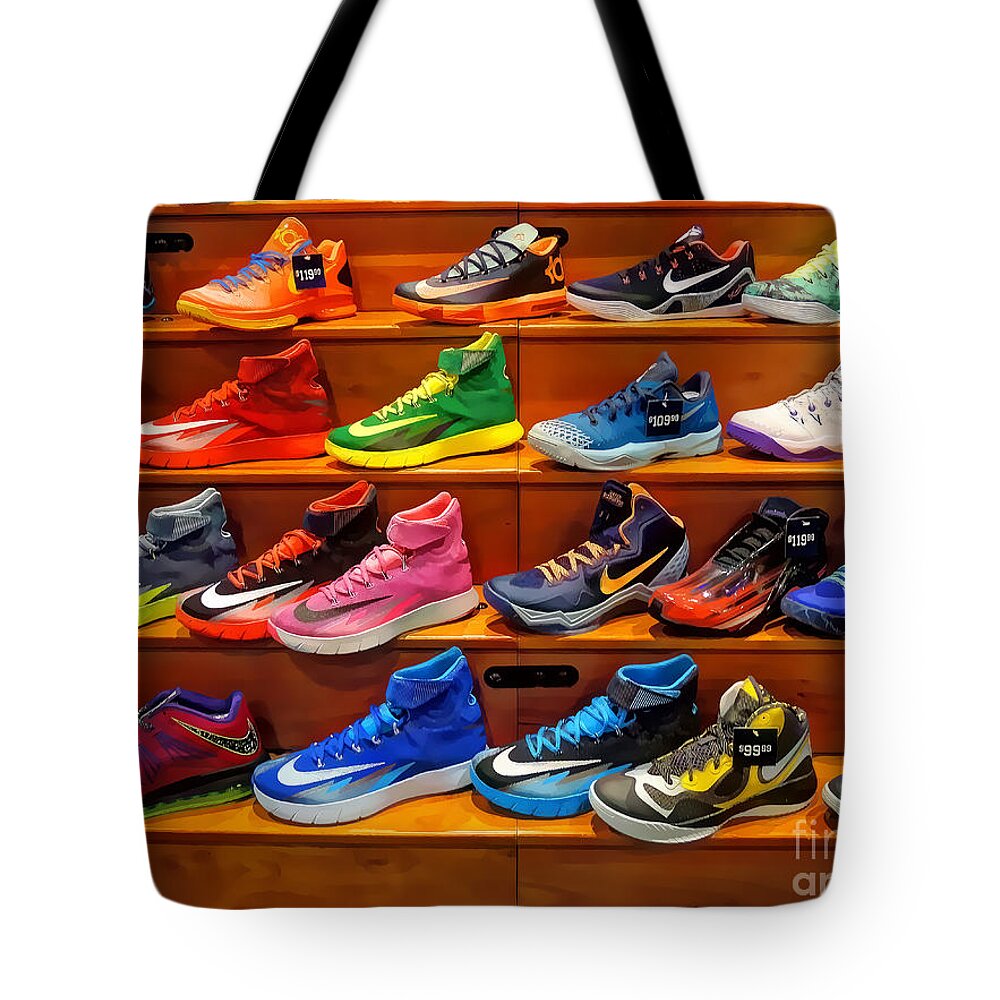 Sneakers Tote Bag featuring the photograph Sneakers by Jeff Breiman