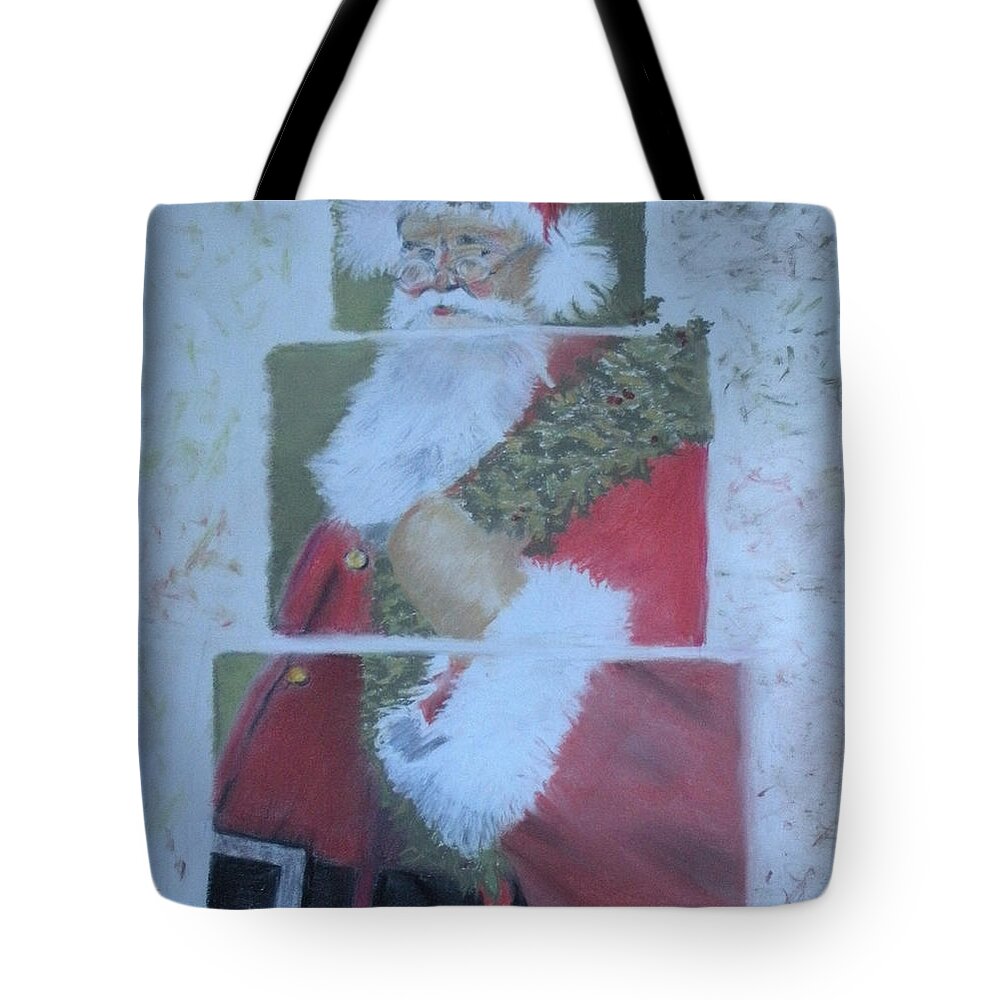 Santa Tote Bag featuring the painting S'nta Claus by Claudia Goodell
