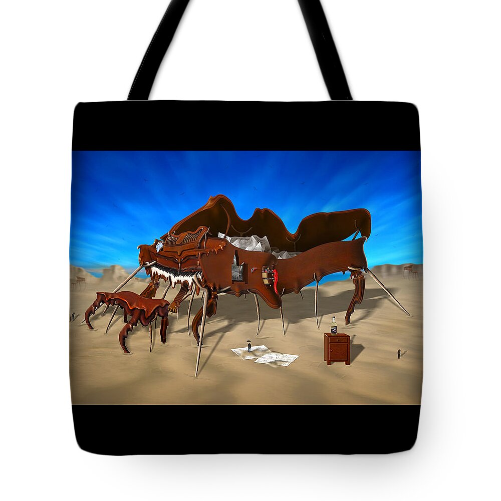 Surrealism Tote Bag featuring the photograph Soft Grand Piano by Mike McGlothlen