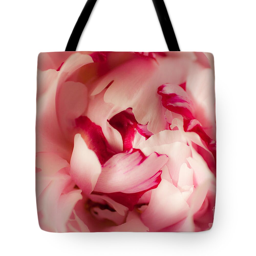 Pink Tote Bag featuring the photograph Soft Peony by Ana V Ramirez